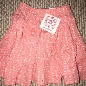 NWT Hanna Andersson coral tiered twirl skirt. 110